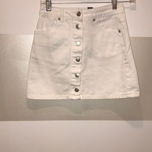 Denim button down skirt